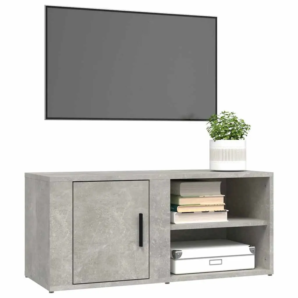 Grey TV Cabinets Set of 2 for Media Storage