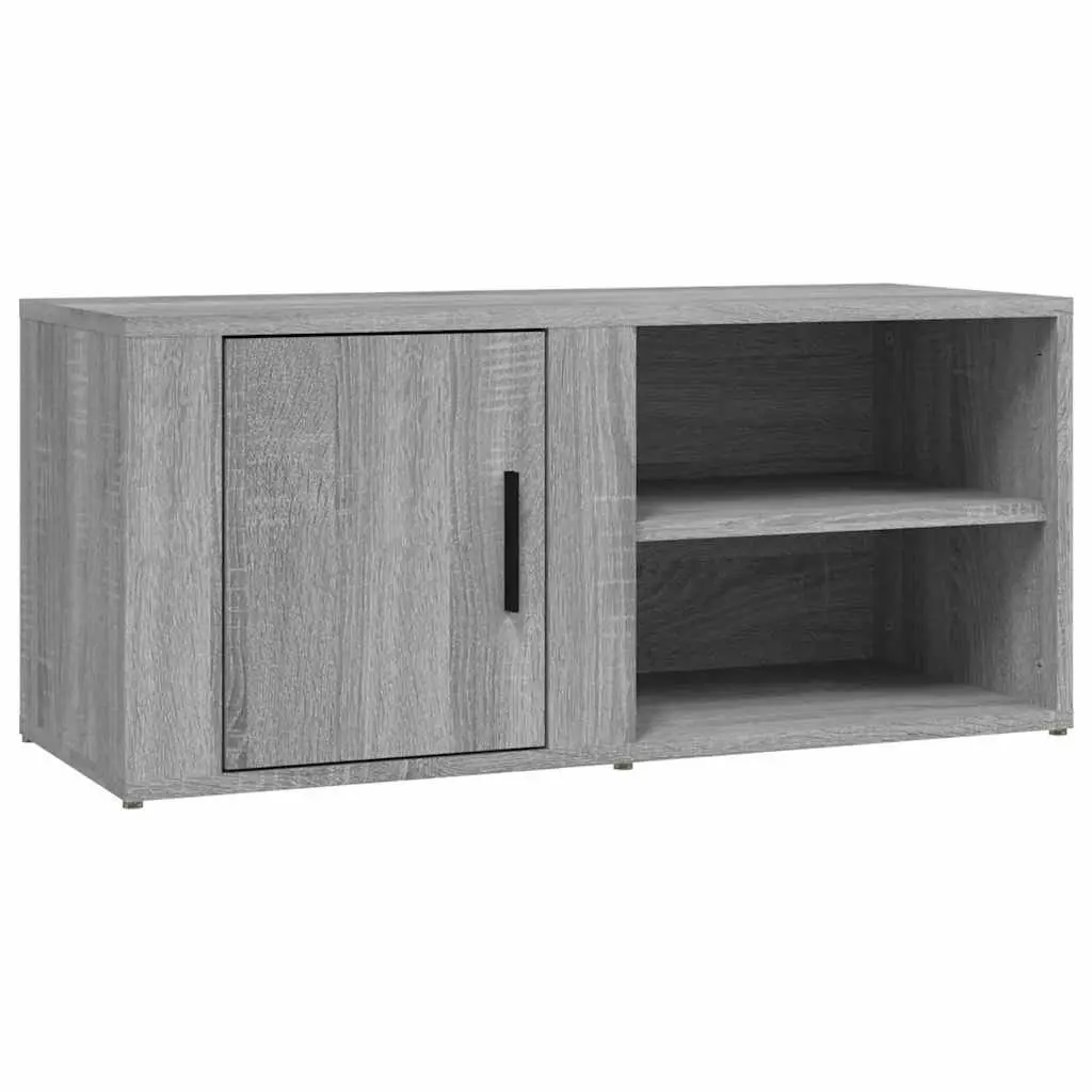 TV Cabinets Grey Sonoma 2 Piece Media Storage Unit with Doors Compartments Engineered Wood