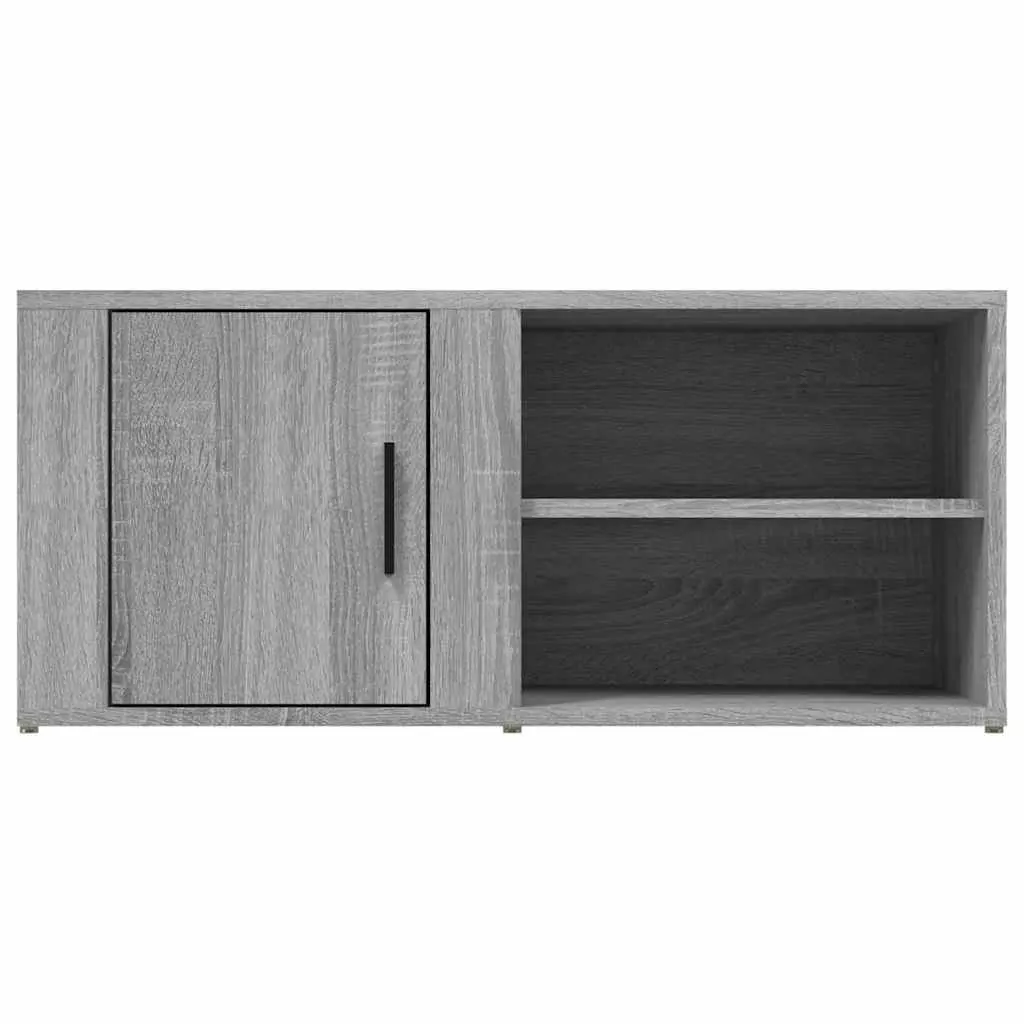 TV Cabinets Grey Sonoma 2 Piece Media Storage Unit with Doors Compartments Engineered Wood