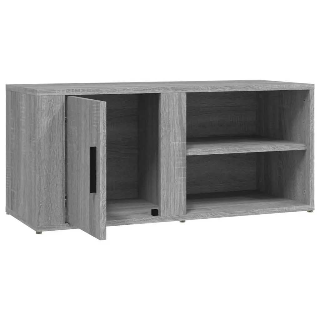 TV Cabinets Grey Sonoma 2 Piece Media Storage Unit with Doors Compartments Engineered Wood