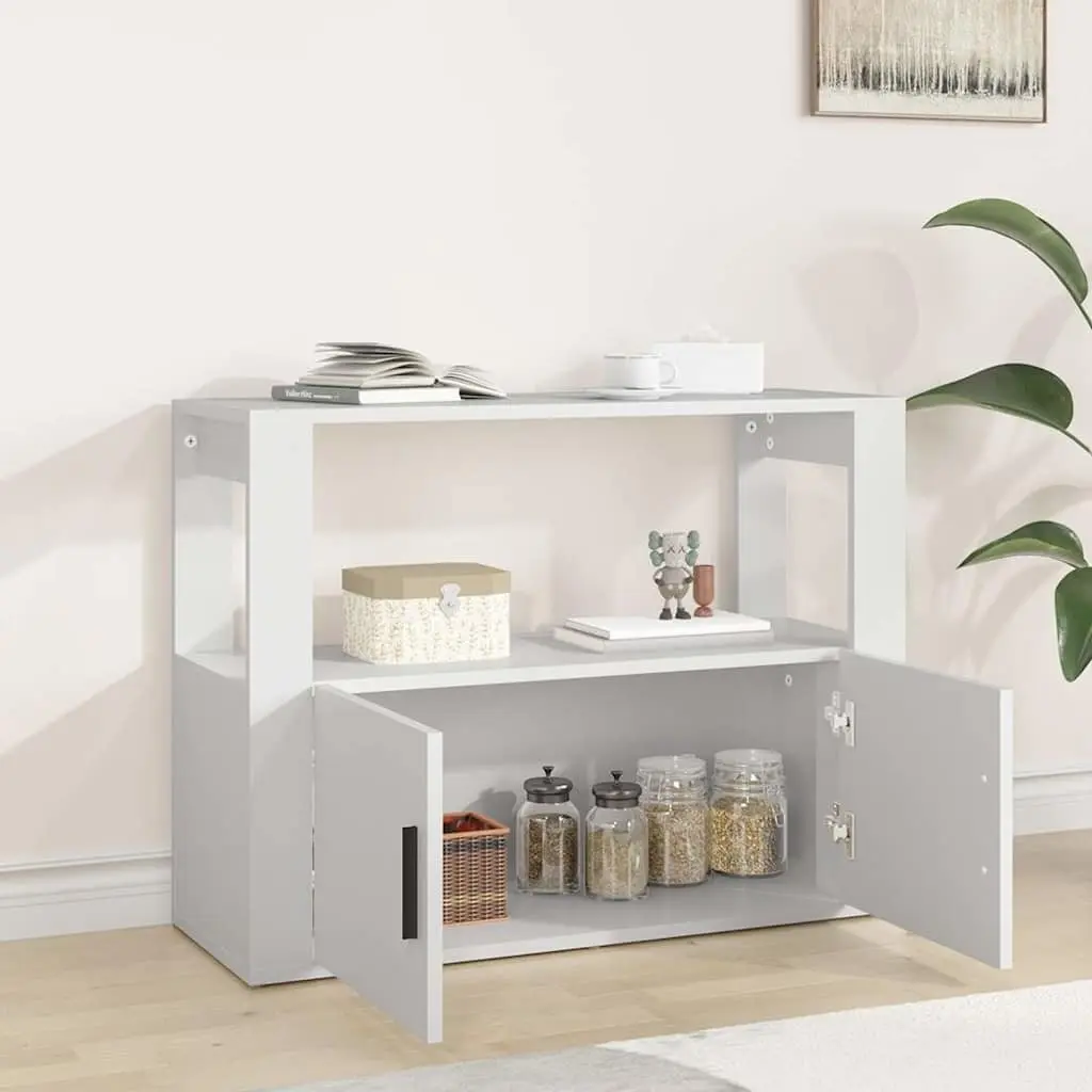 White Sideboard 80x30x60 cm Storage Cabinet