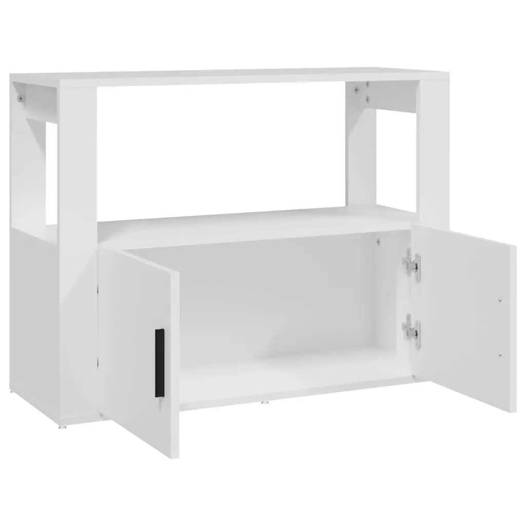 White Sideboard 80x30x60 cm Storage Cabinet