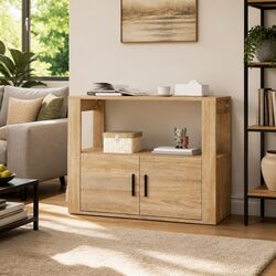 Brown Engineered Wood Sideboard for Living Rooms