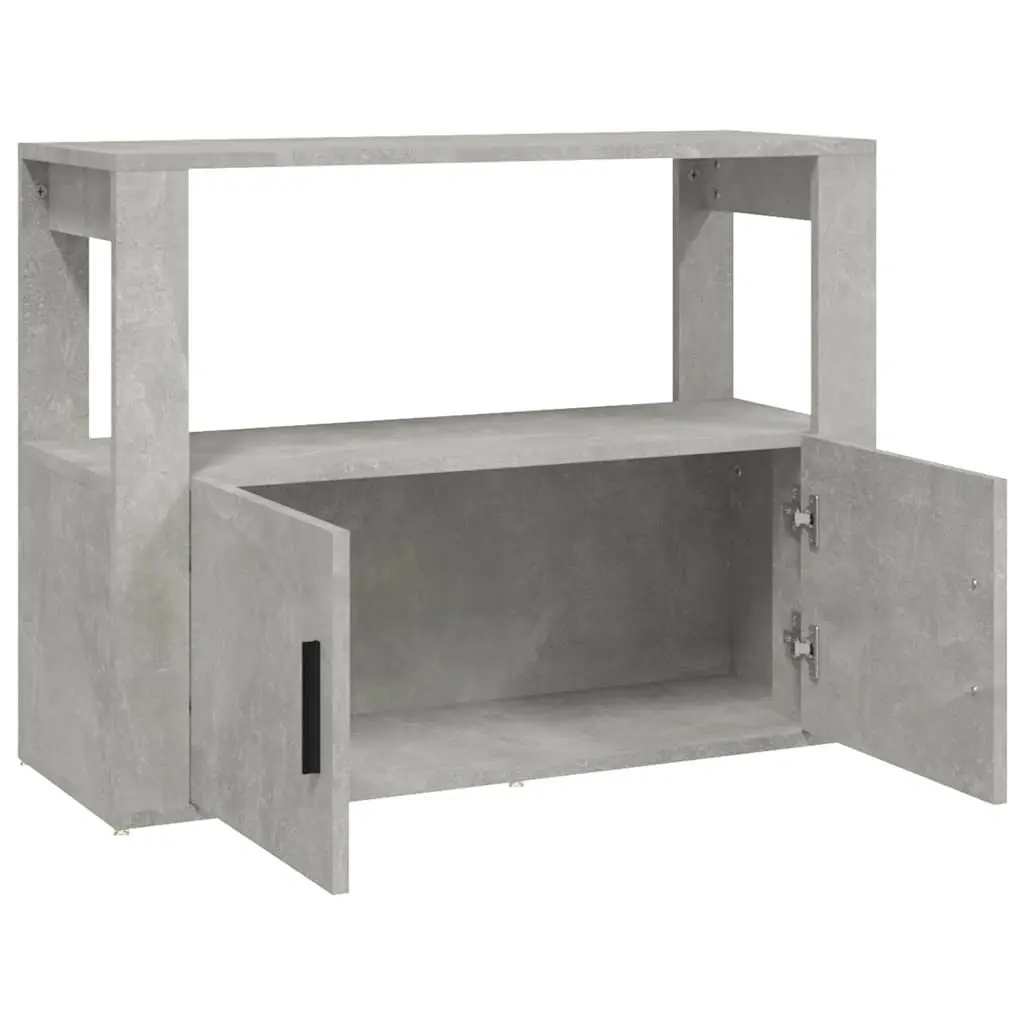 Grey Engineered Wood Sideboard Storage Cabinet
