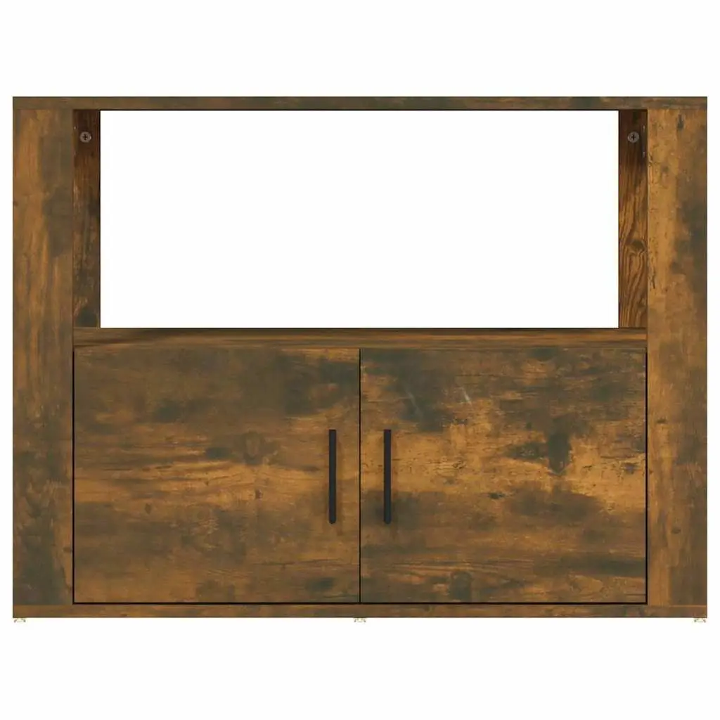 Sideboard Cabinet Smoked Oak Brown Engineered Wood Storage Buffet 80 x 30 x 60 cm