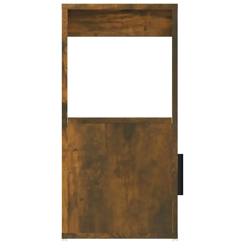 Sideboard Cabinet Smoked Oak Brown Engineered Wood Storage Buffet 80 x 30 x 60 cm
