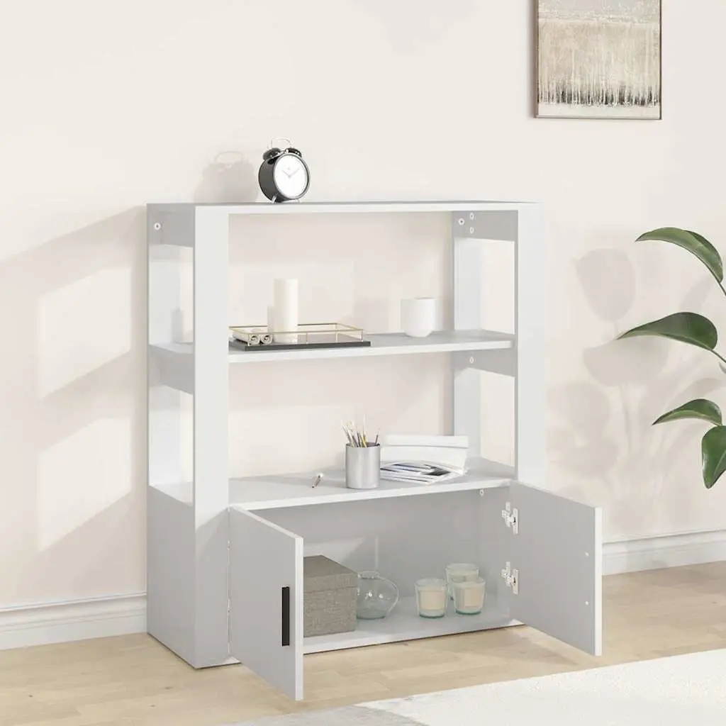 White Sideboard with Storage 80x30x90 cm