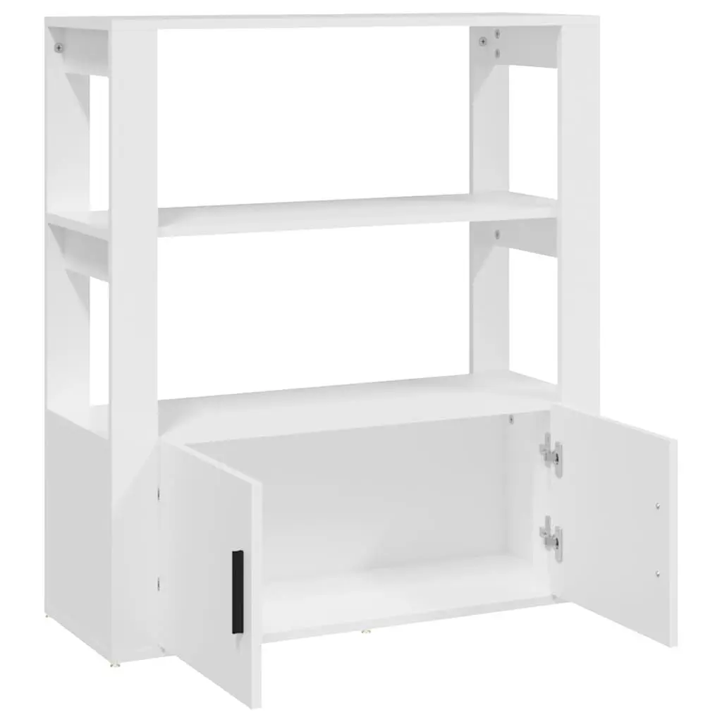 White Sideboard with Storage 80x30x90 cm