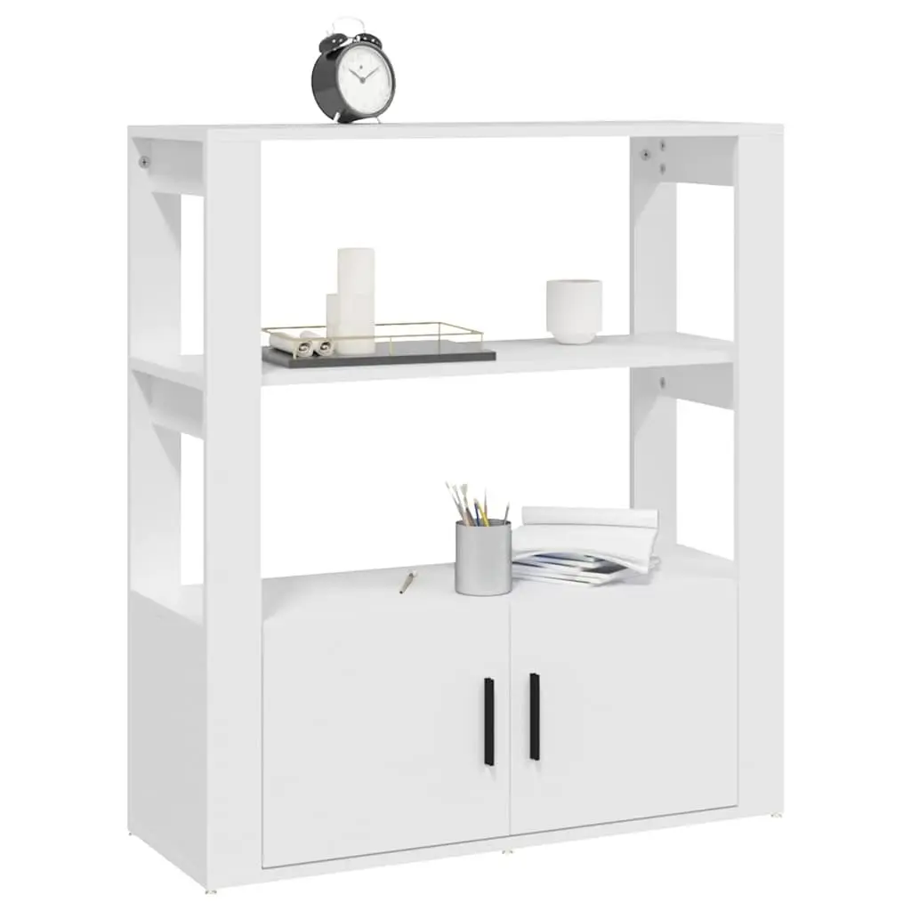 White Sideboard with Storage 80x30x90 cm