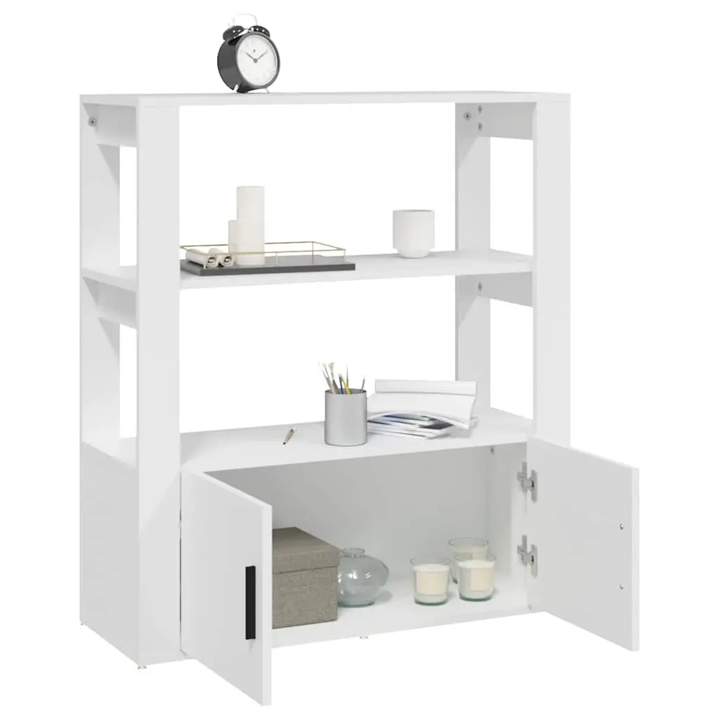 White Sideboard with Storage 80x30x90 cm