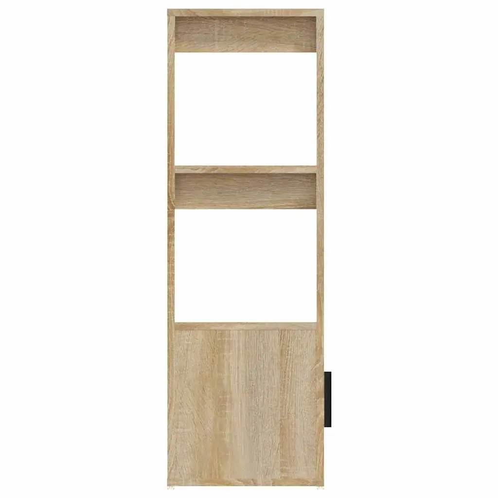 Brown Engineered Wood Sideboard with Storage Shelves