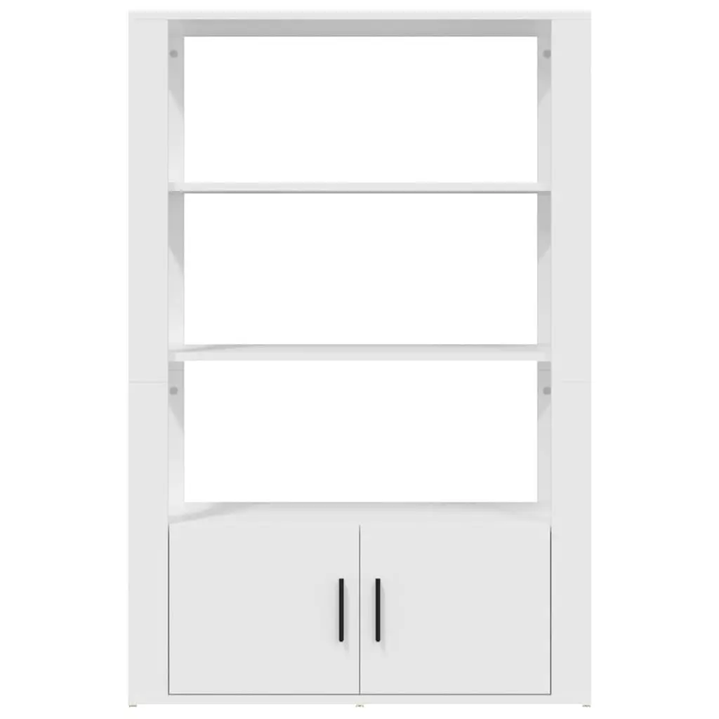 Sideboard Cabinet White 80x30x119.5cm Engineered Wood Storage Buffet Furniture