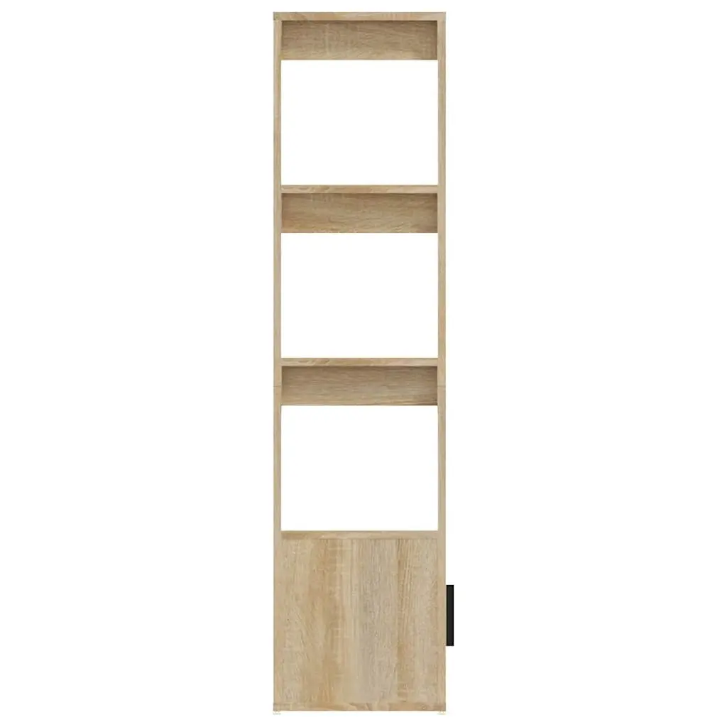 Sideboard Brown Engineered Wood Storage Cabinet 80W x 30D x 119.5H cm with Shelves and Doors