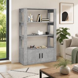 Elegant Grey Sideboard Storage Cabinet with Doors