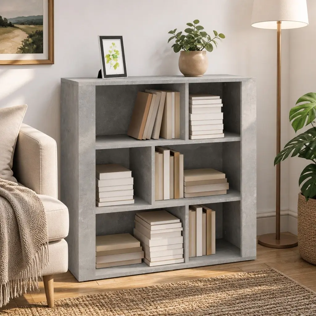 Sideboard Grey 80x30x80 cm Engineered Wood Storage Cabinet Living Room Furniture