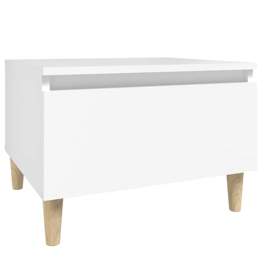 White End Table Scandinavian Style 50W x 46D x 35H cm Engineered Wood