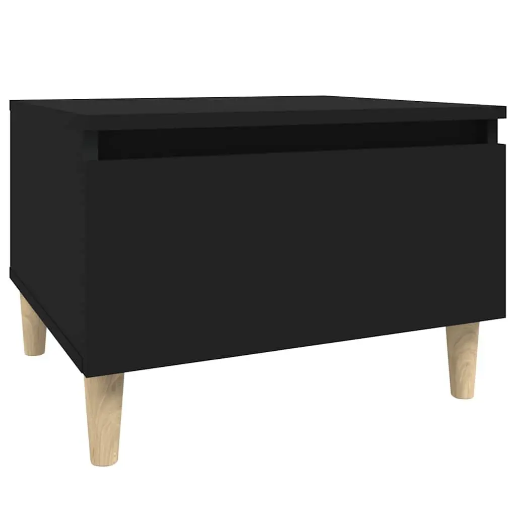 End Tables 2 pcs Black 50x46x35 cm Engineered Wood Side Table Accent Furniture
