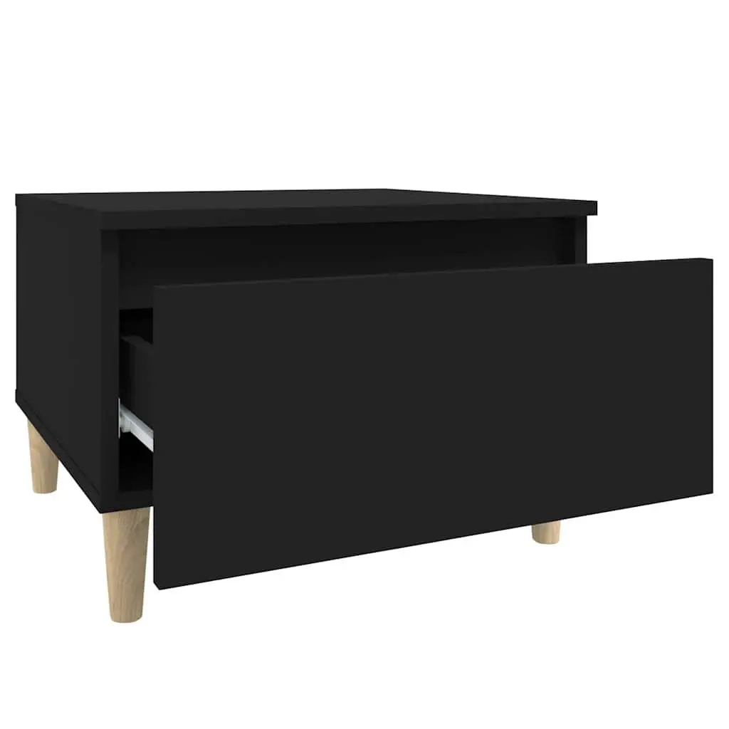 End Tables 2 pcs Black 50x46x35 cm Engineered Wood Side Table Accent Furniture