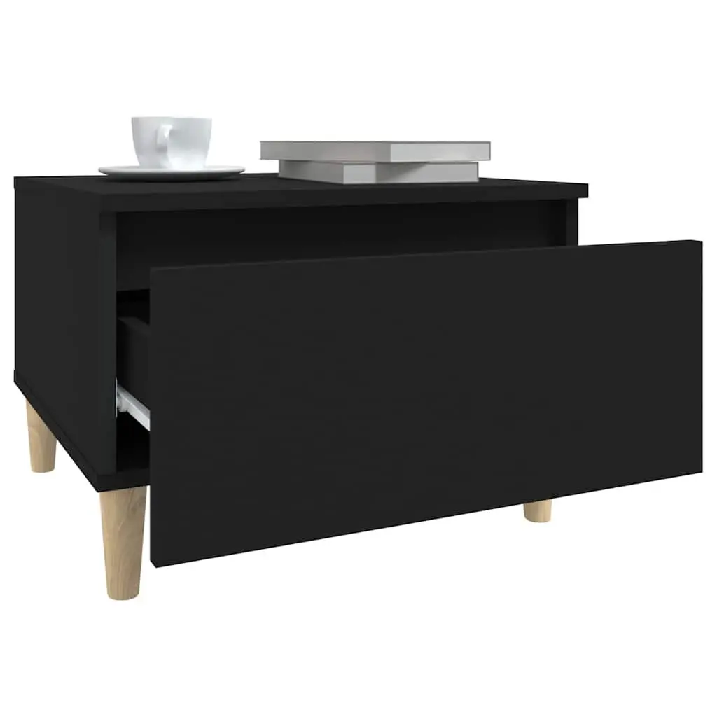 End Tables 2 pcs Black 50x46x35 cm Engineered Wood Side Table Accent Furniture