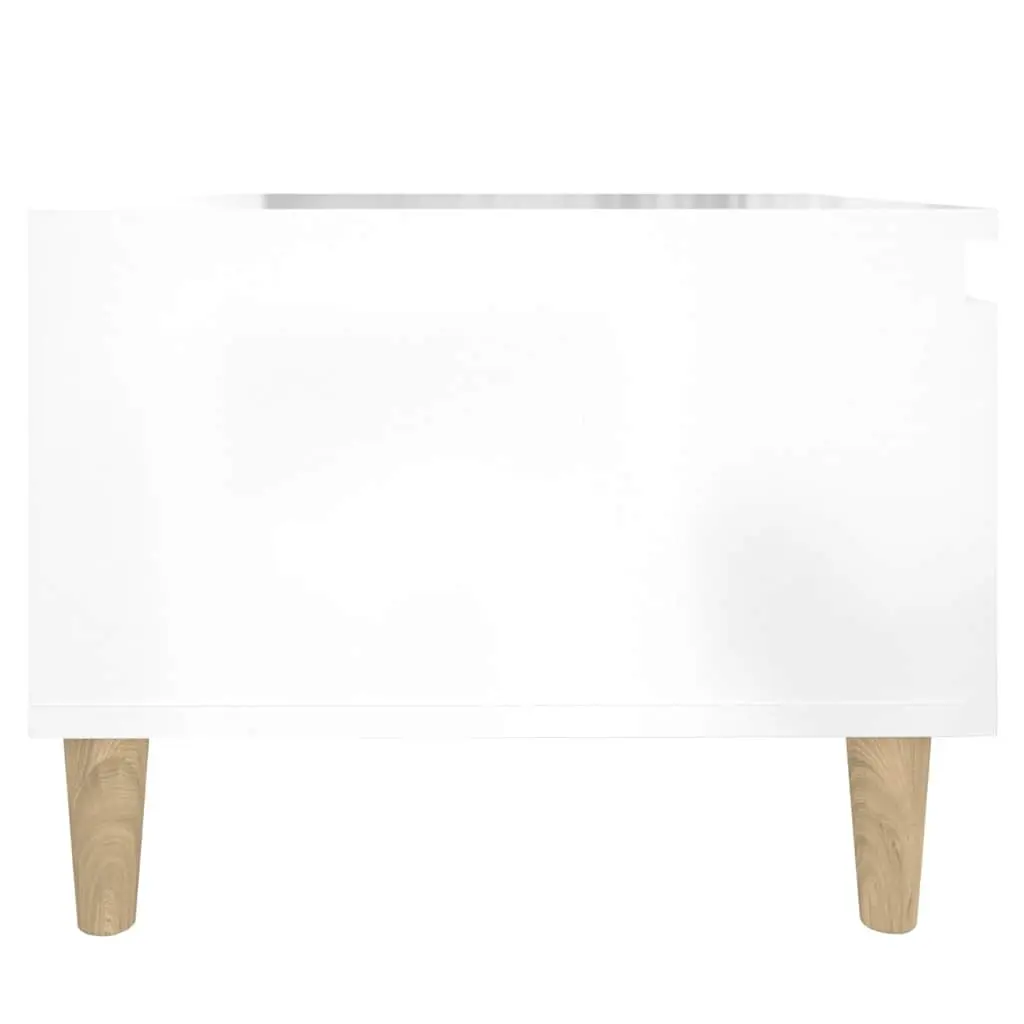 Side Tables High Gloss White 2 pcs Engineered Wood