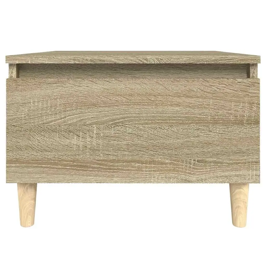 End Table Sonoma Oak Brown Engineered Wood 50W x 46H x 35D cm Living Room Furniture