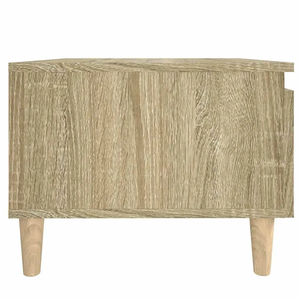 End Table Sonoma Oak Brown Engineered Wood 50W x 46H x 35D cm Living Room Furniture