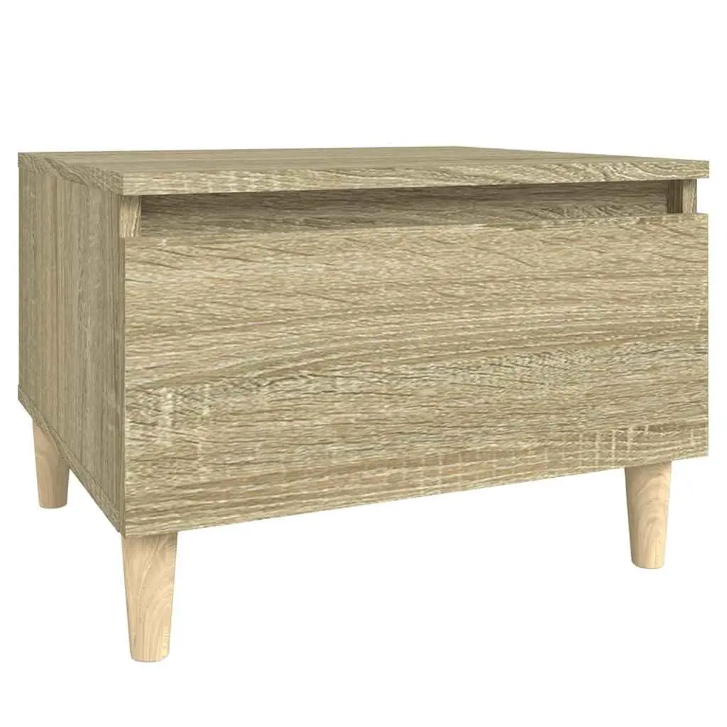 End Table Side Tables 2 pcs Brown Engineered Wood Storage Drawer Living Room