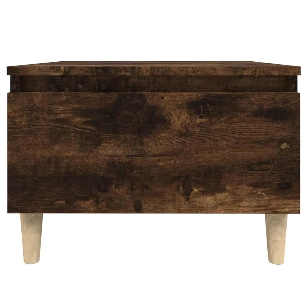 End Table Scandinavian Brown Engineered Wood with Drawer Storage
