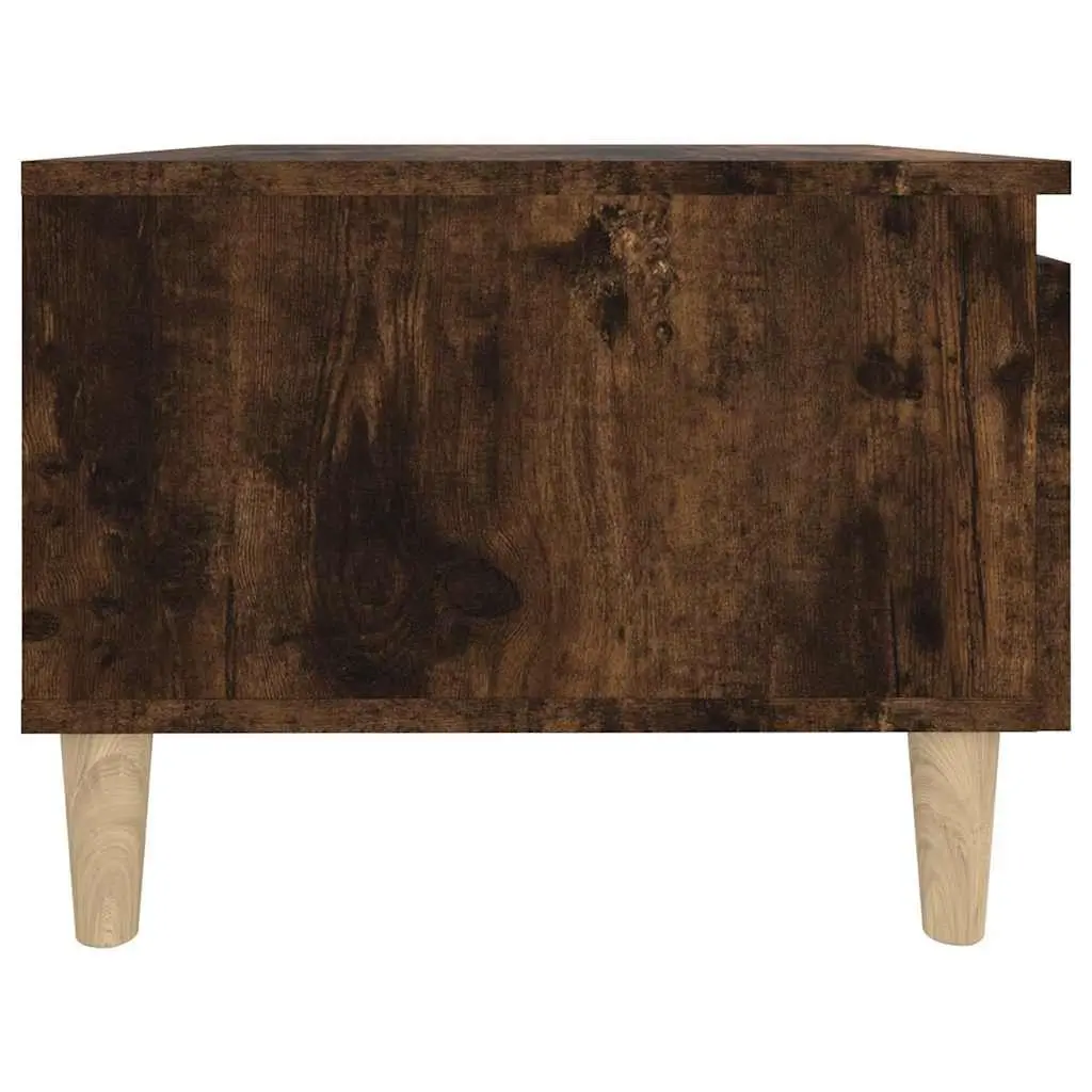 End Table Scandinavian Brown Engineered Wood with Drawer Storage