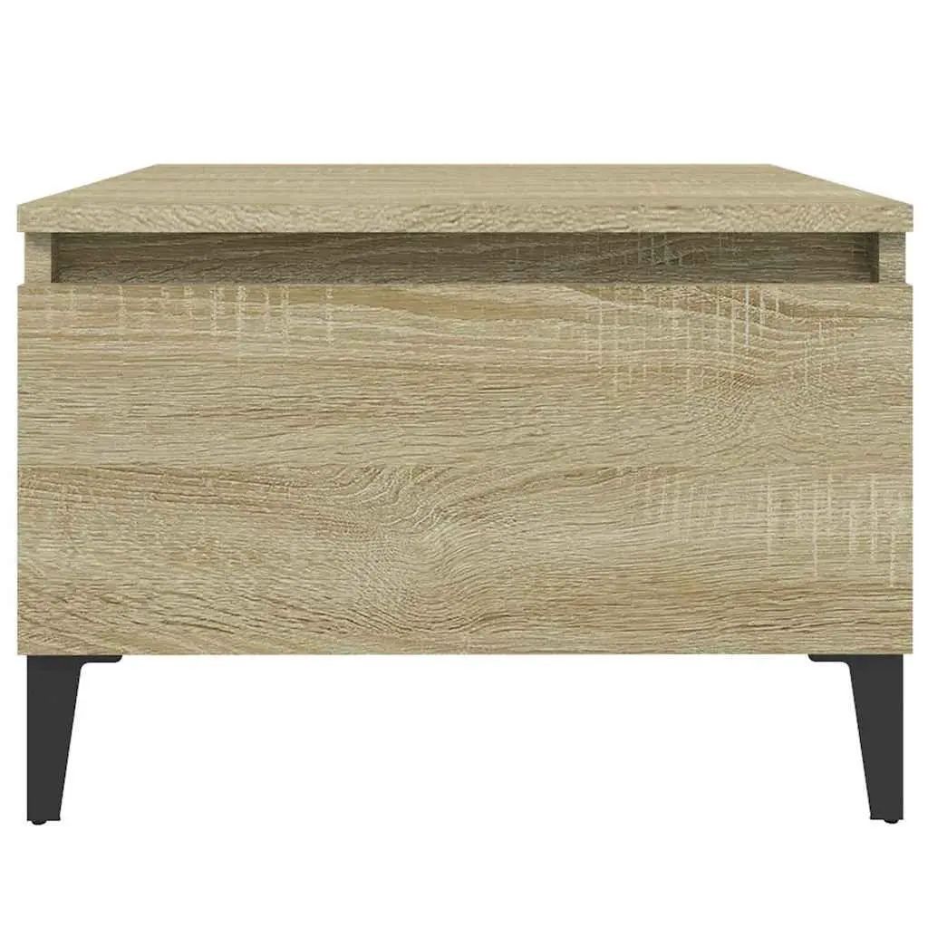 Side Table Brown Engineered Wood with Drawer Storage 50W x 46D x 35H cm