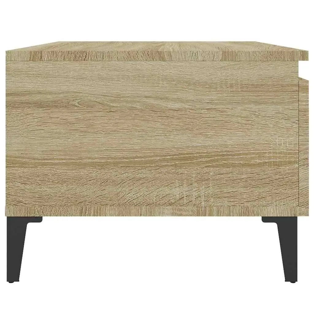 Side Table Brown Engineered Wood with Drawer Storage 50W x 46D x 35H cm