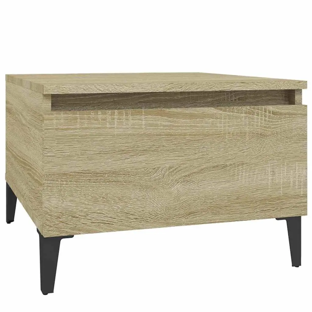 End Tables 2 pcs Brown Engineered Wood Side Tables with Drawer Storage