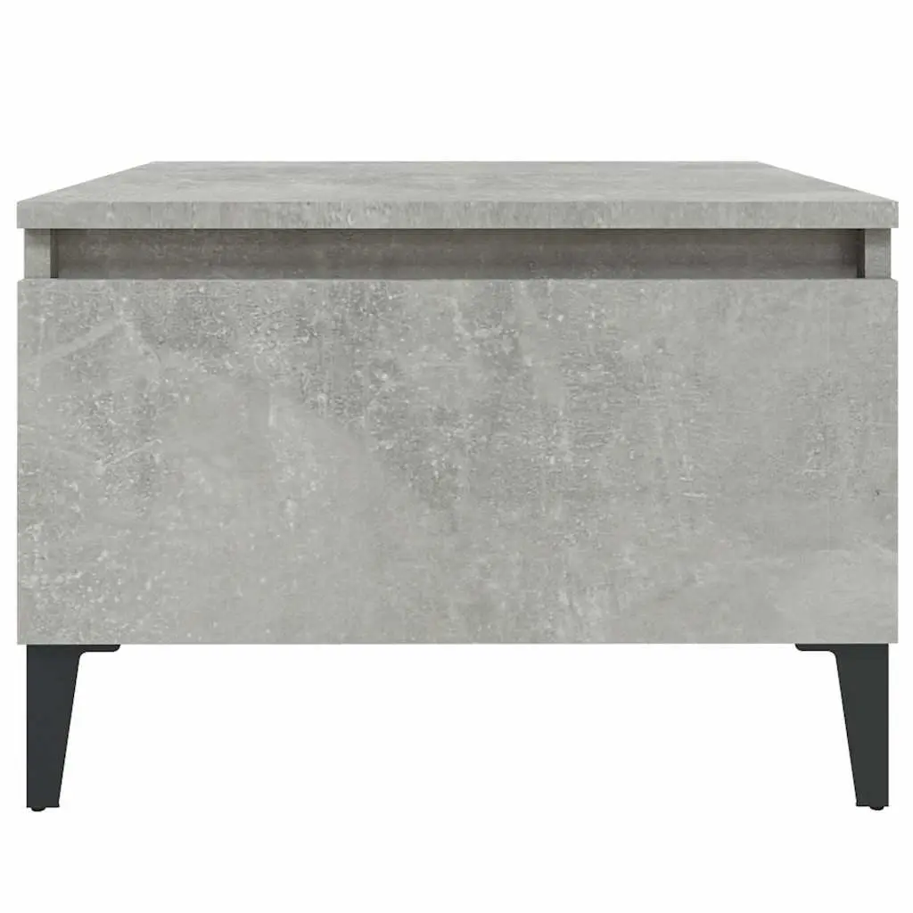 Accent Side Tables Grey Engineered Wood Industrial Style 50x46x35cm with Drawer Storage Set of 2