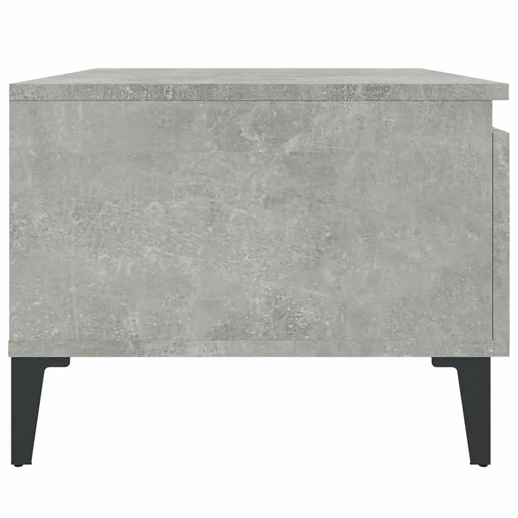Accent Side Tables Grey Engineered Wood Industrial Style 50x46x35cm with Drawer Storage Set of 2