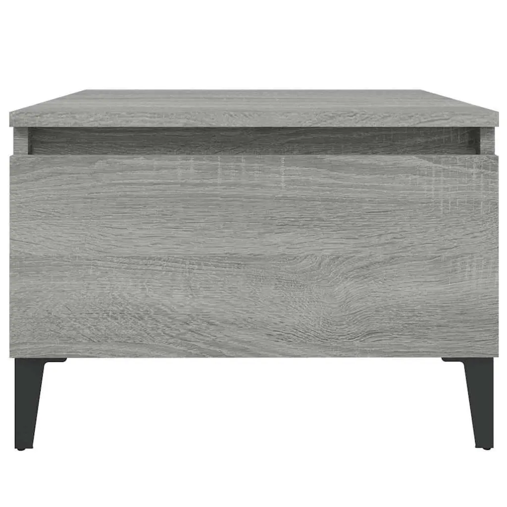 Side Tables Grey Engineered Wood Accent Tables with Drawer Storage 50 x 46 x 35 cm