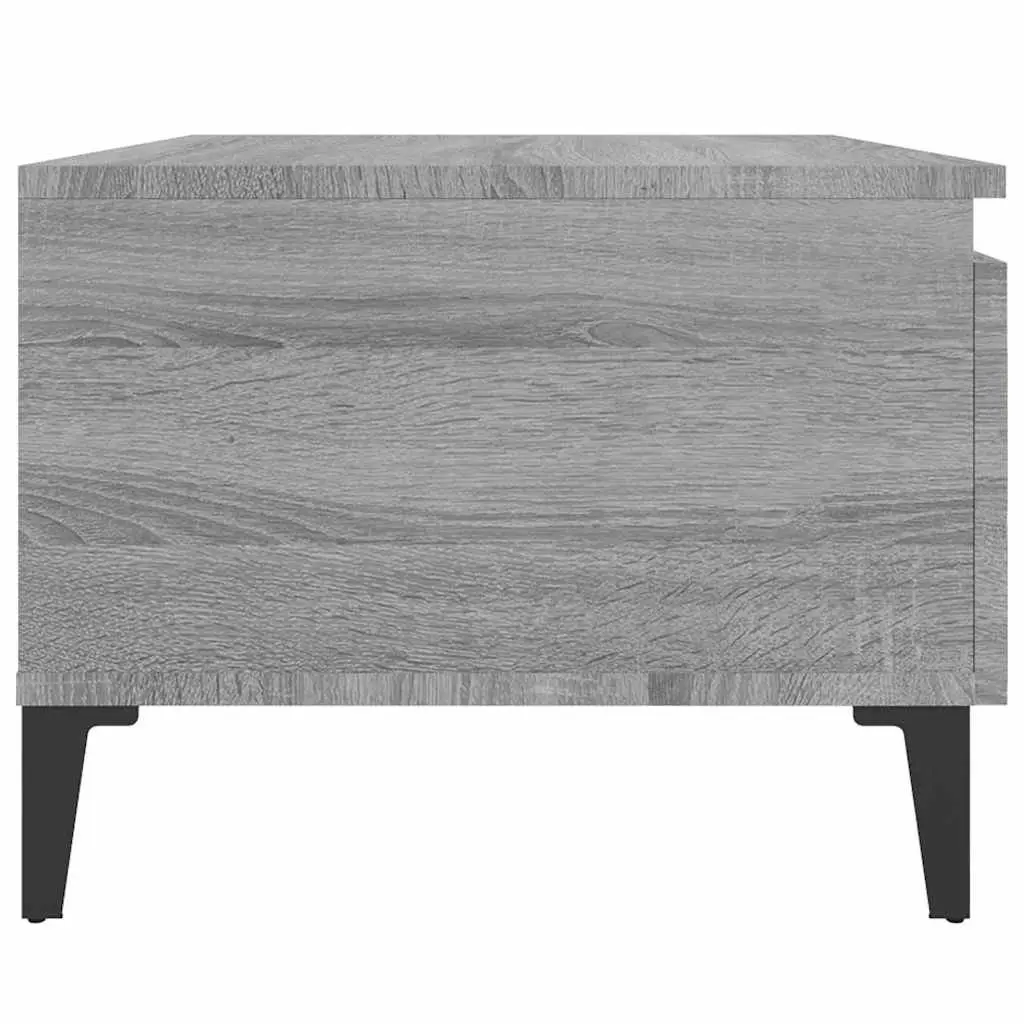 Side Tables Grey Engineered Wood Accent Tables with Drawer Storage 50 x 46 x 35 cm