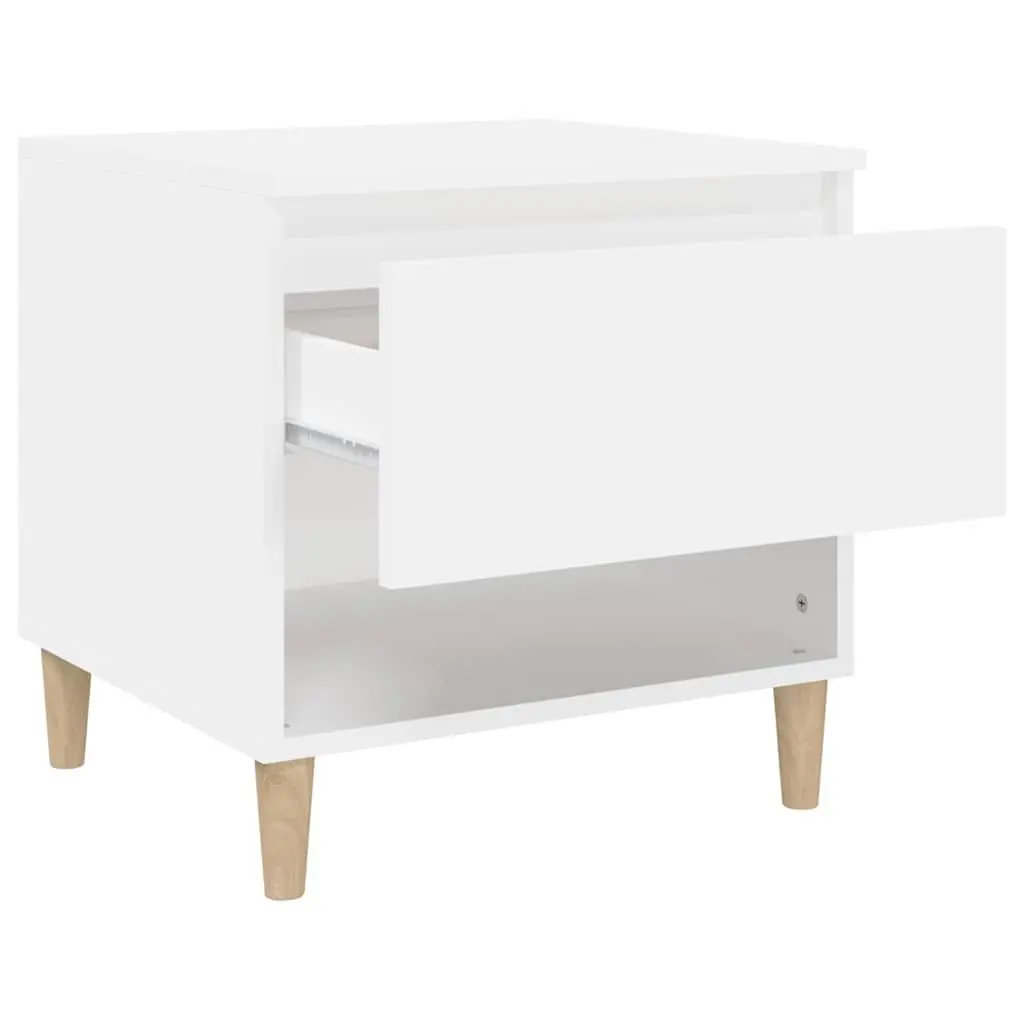 White Bedside Tables Set of 2 for Storage