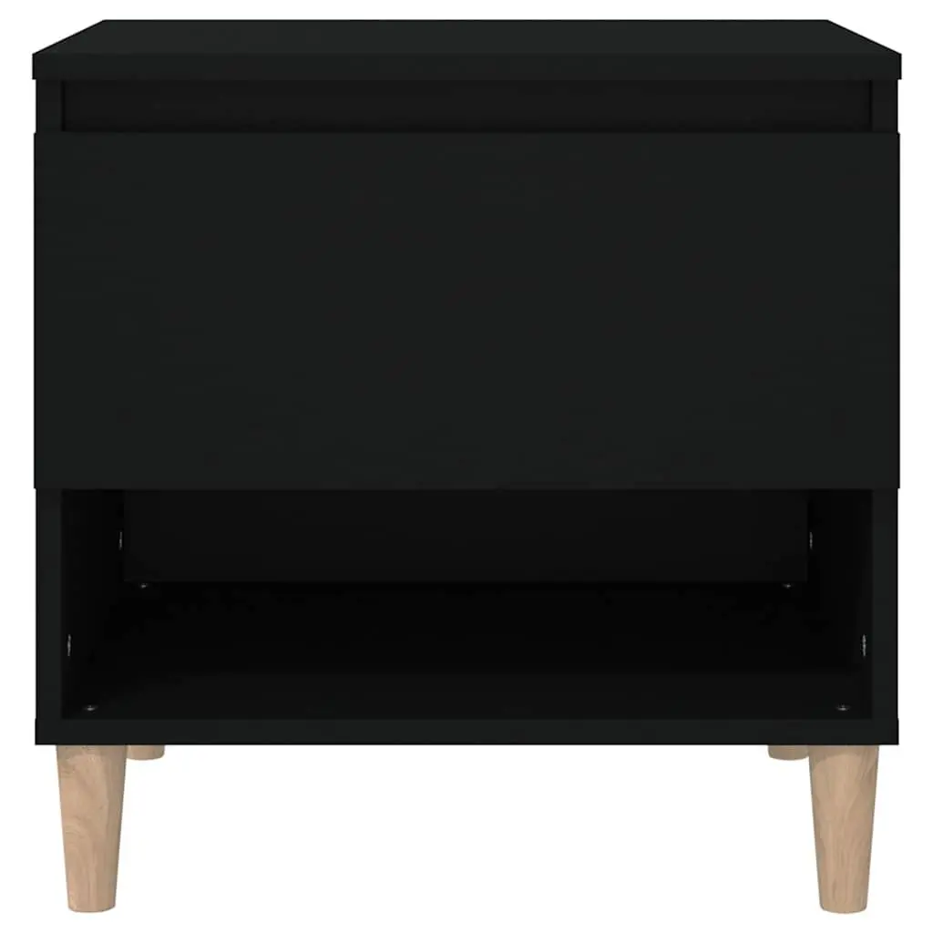 Black Bedside Tables Set of 2, 50x46x50 cm