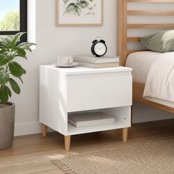 Modern White High Gloss Bedside Table for Elegant Spaces