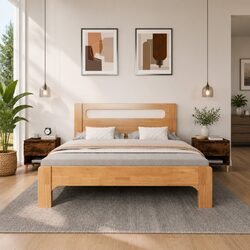 Set of 2 Brown Engineered Wood Nightstands for Bedrooms