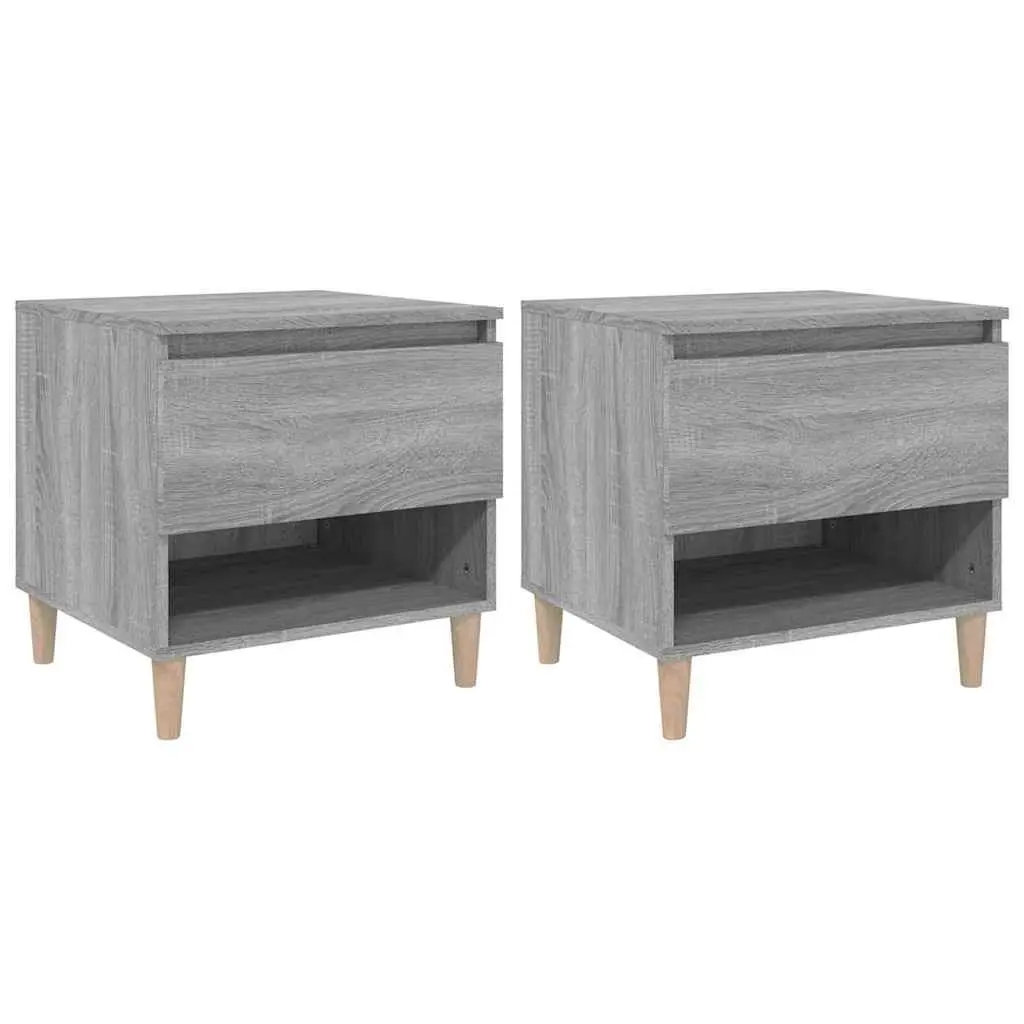 Grey Sonoma Bedside Tables 2 pcs 50x46x50 cm