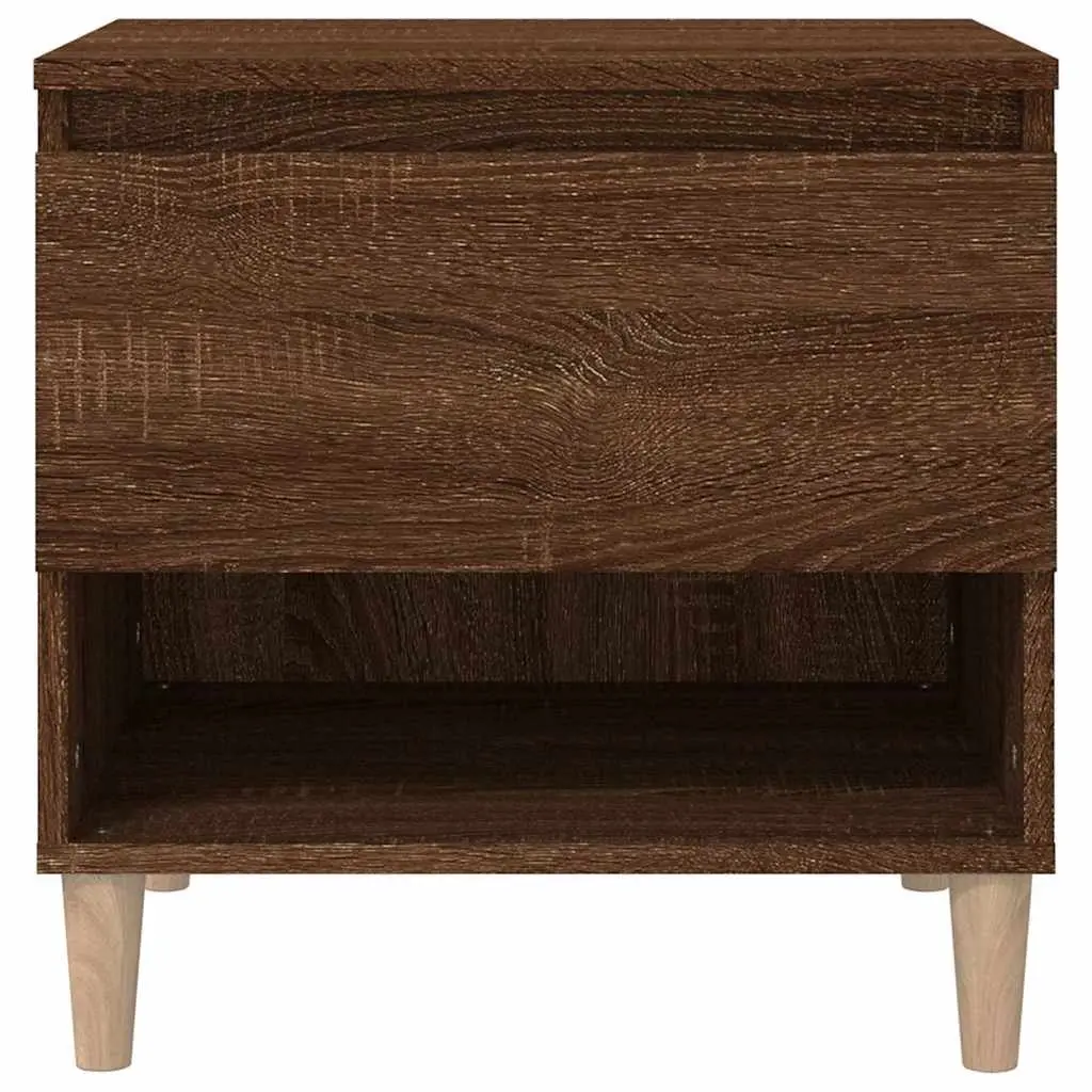 Brown Oak Bedside Tables, 2 pcs 50x46x50 cm