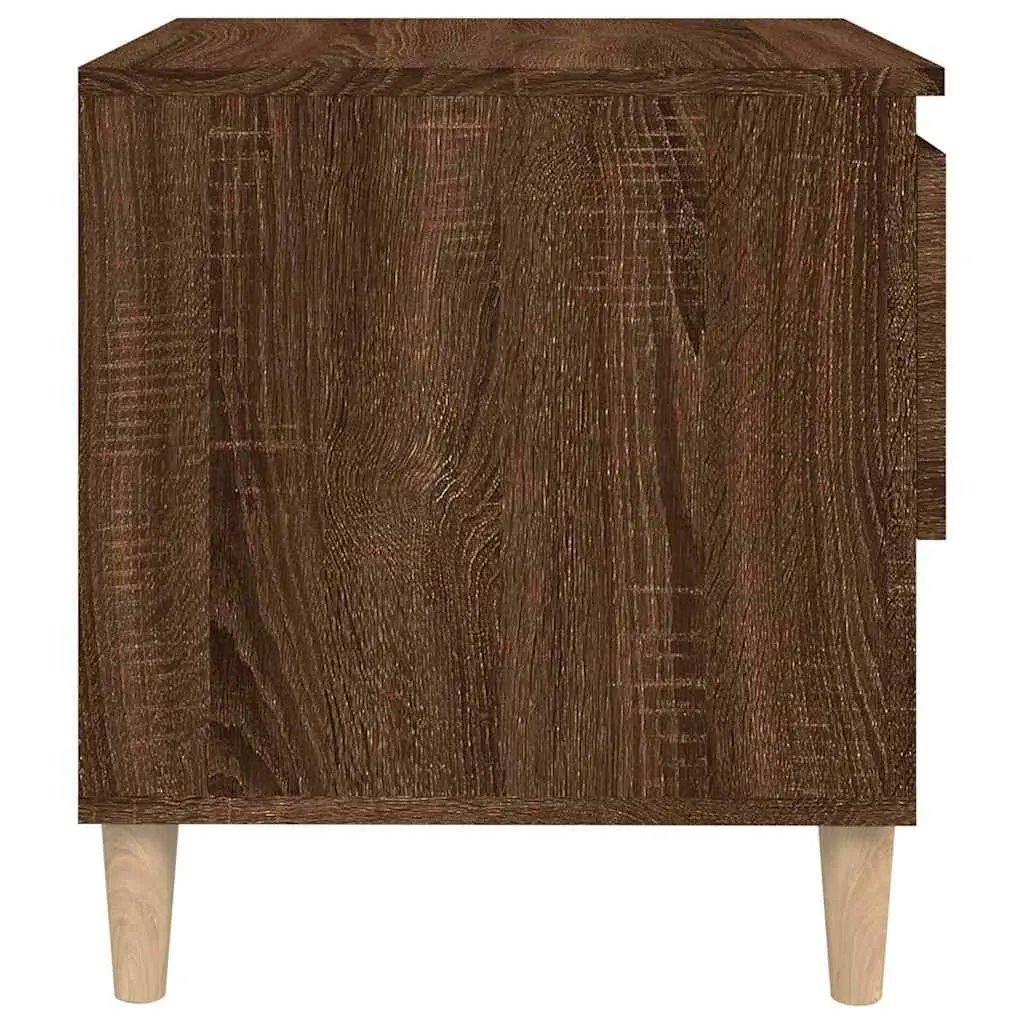 Brown Oak Bedside Tables, 2 pcs 50x46x50 cm