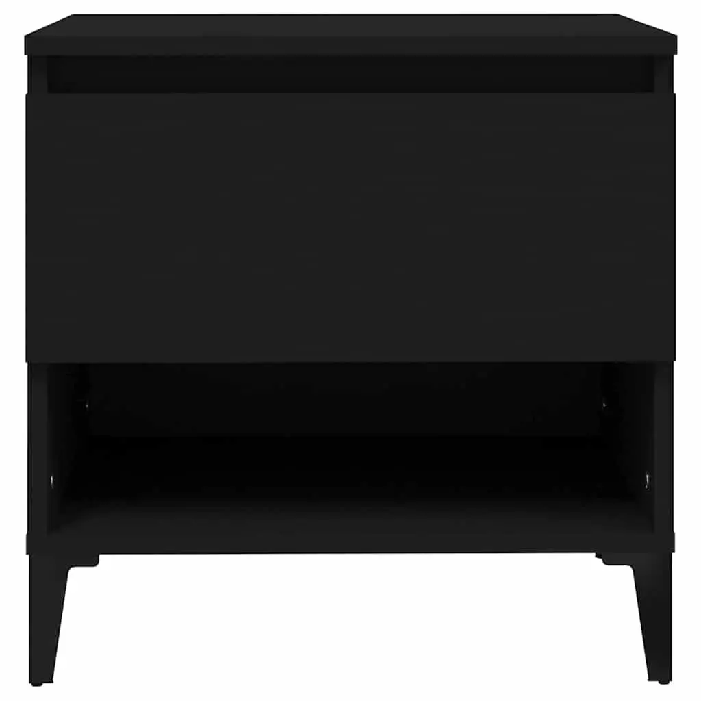 End Tables Black Industrial 50W x 46D x 50H cm Engineered Wood