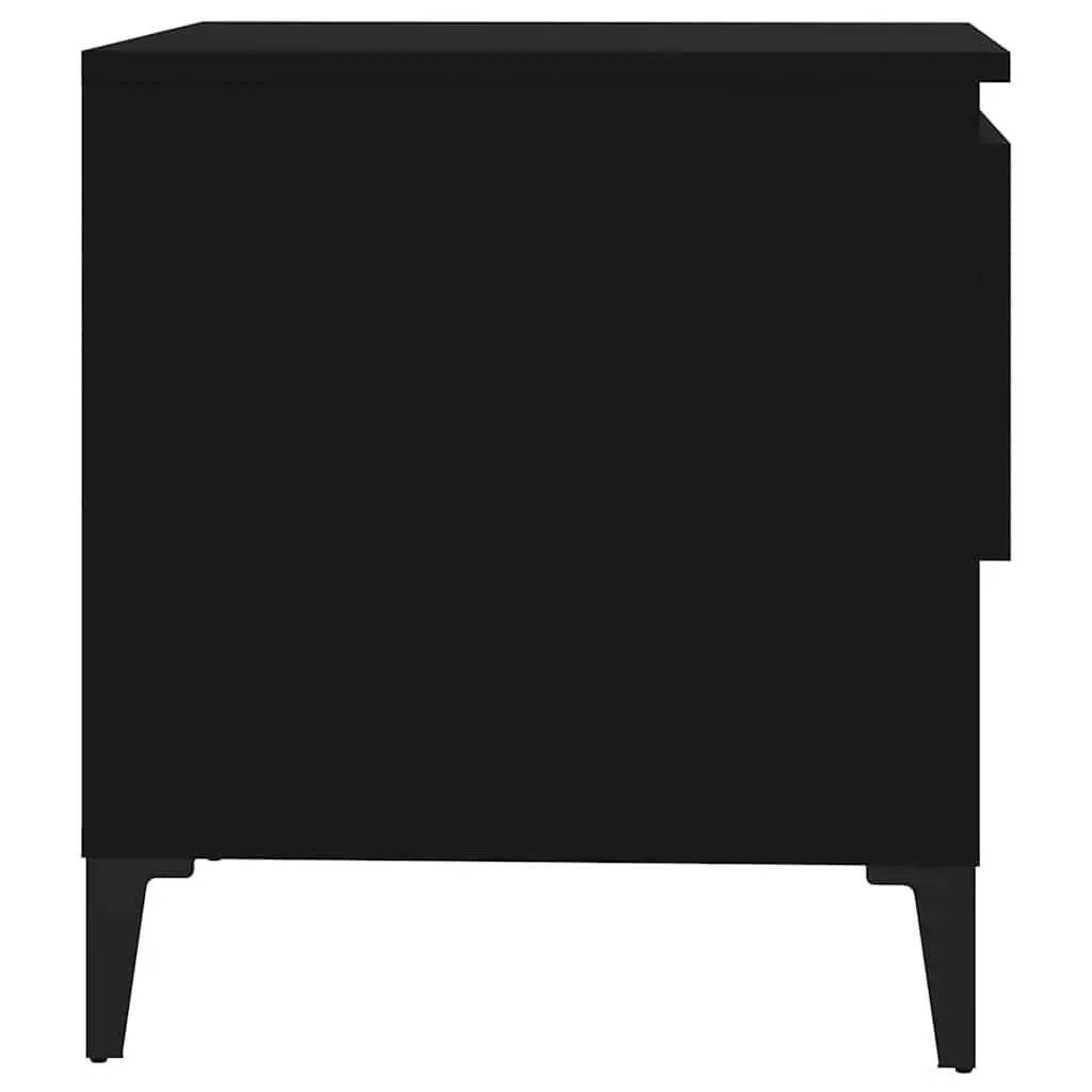 End Tables Black Industrial 50W x 46D x 50H cm Engineered Wood