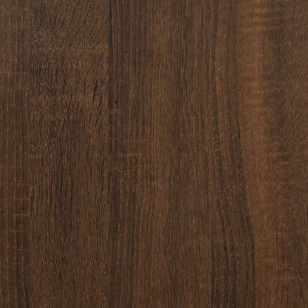 End Tables 2 pcs Brown Oak Engineered Wood Side Tables with Drawer Storage