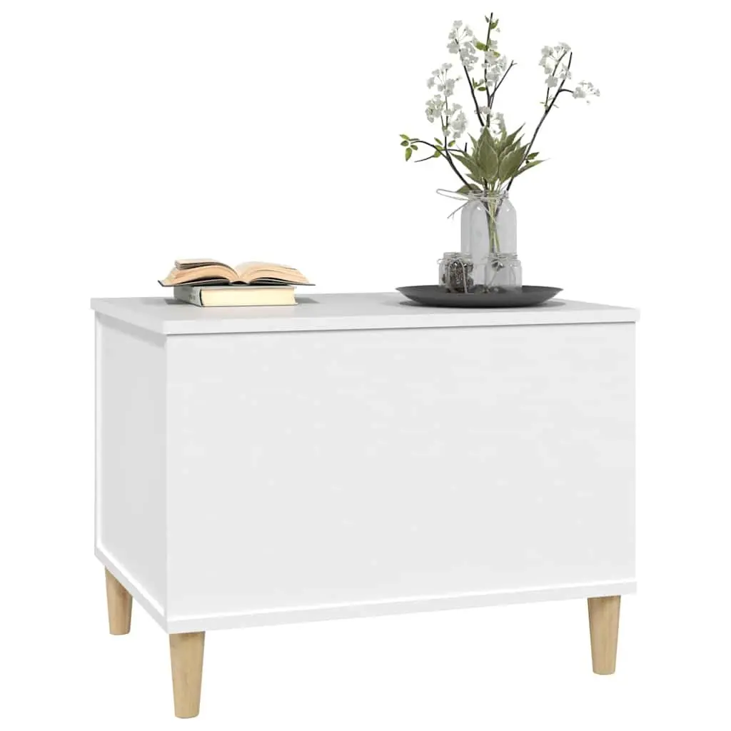 White Lift-Top Coffee Table Engineered Wood 60x44.5x45cm with Hidden Storage