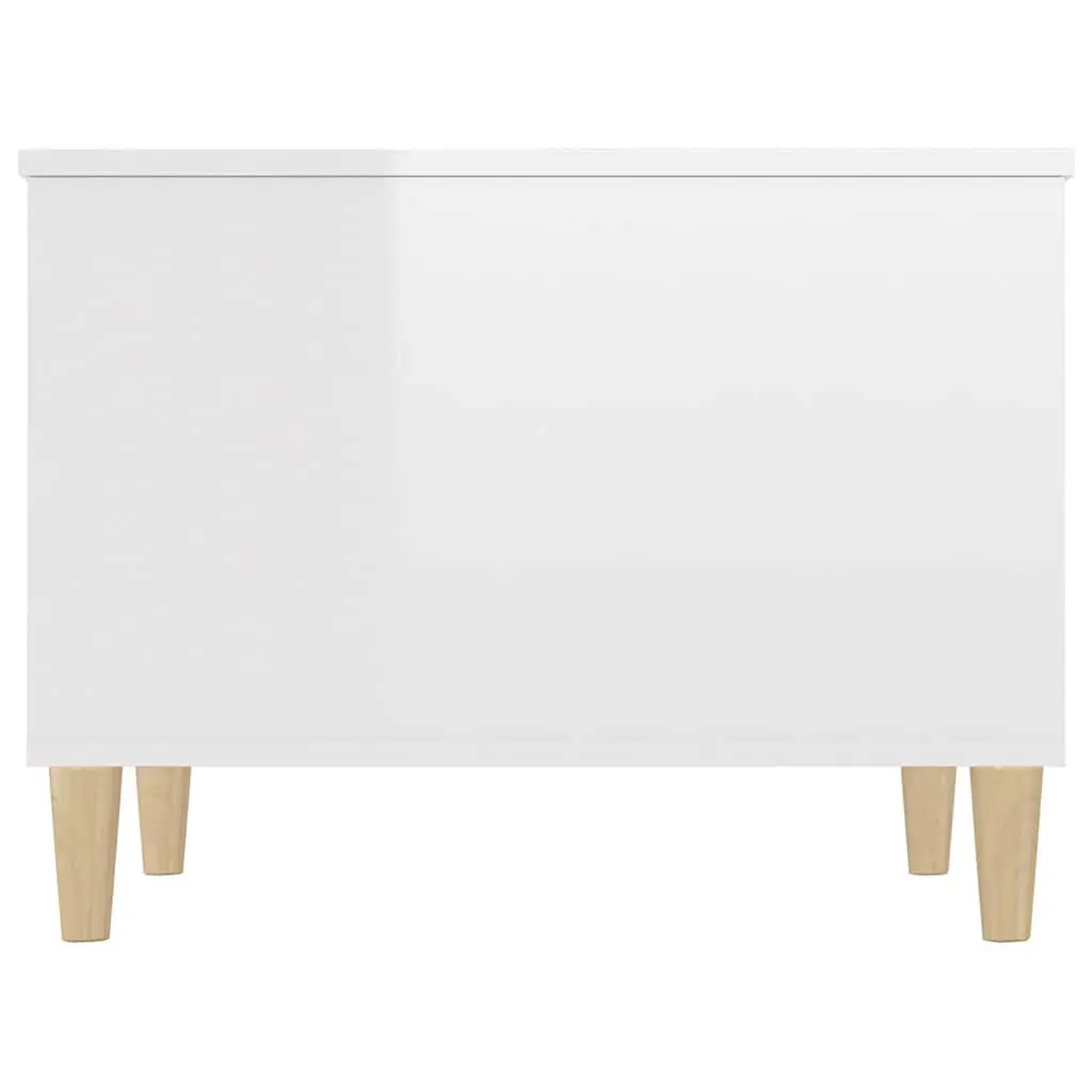 Lift Top Coffee Table White High Gloss Engineered Wood 60x44.5x45cm with Hidden Storage Compartment