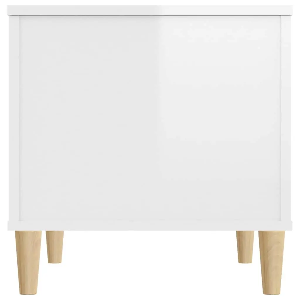 Lift Top Coffee Table White High Gloss Engineered Wood 60x44.5x45cm with Hidden Storage Compartment