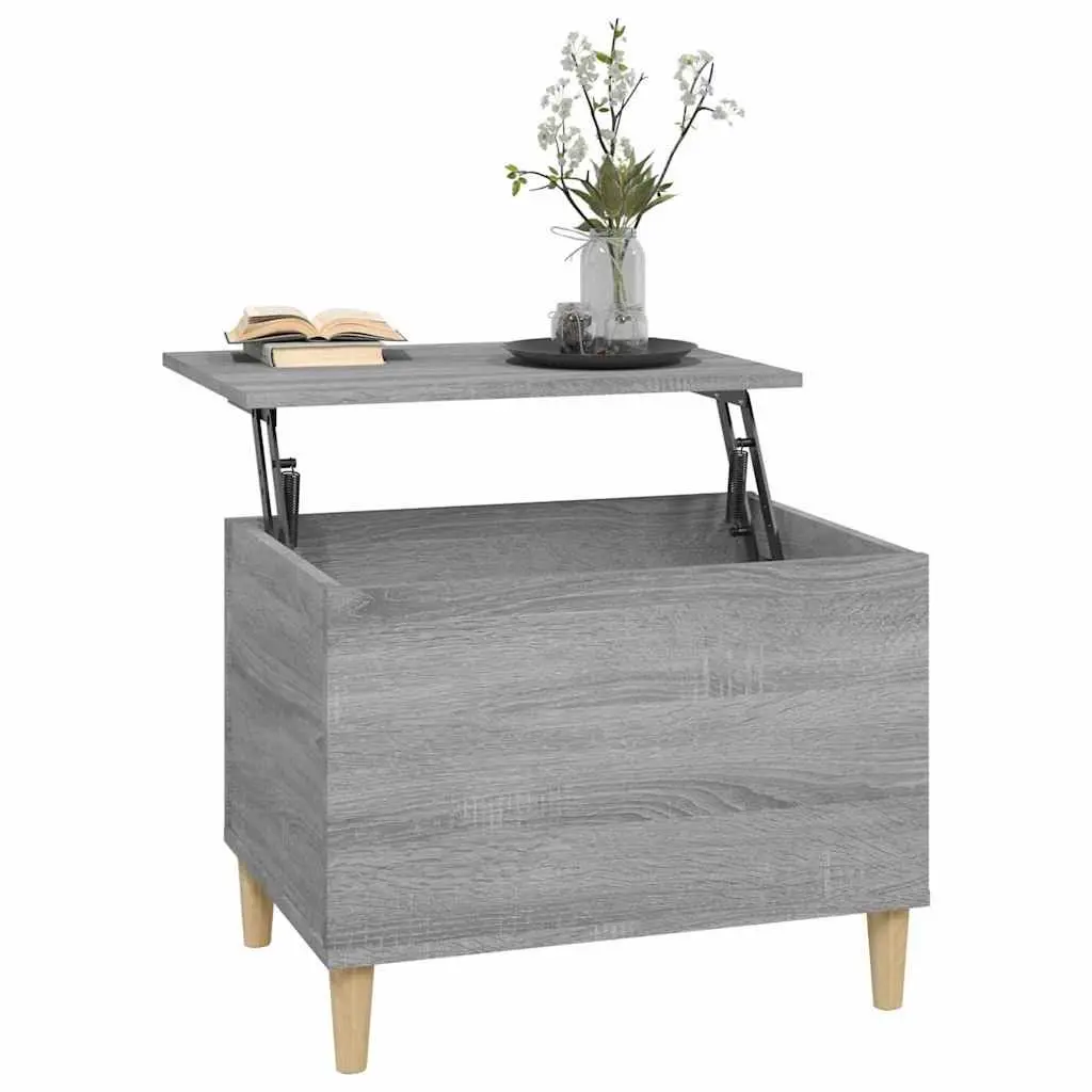 Coffee Table Lift-Top Grey Sonoma Engineered Wood Storage